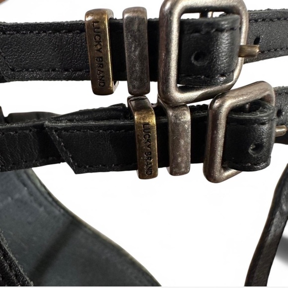 Lucky Brand Gladiator Woven ankle strap Skippir Heeled Sandal size 7.5 - Picture 6 of 8